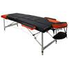Массажный стол складной 3-х секционный алюминиевый 70см усиленная столешница Аtlas Sport черно-оранжевый