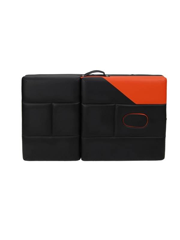 Массажный стол складной 3-х секционный алюминиевый 70см усиленная столешница Аtlas Sport черно-оранжевый