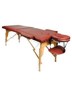 Массажный стол складной 2-х секционный деревянный 60см Atlas Sport (бургунди)