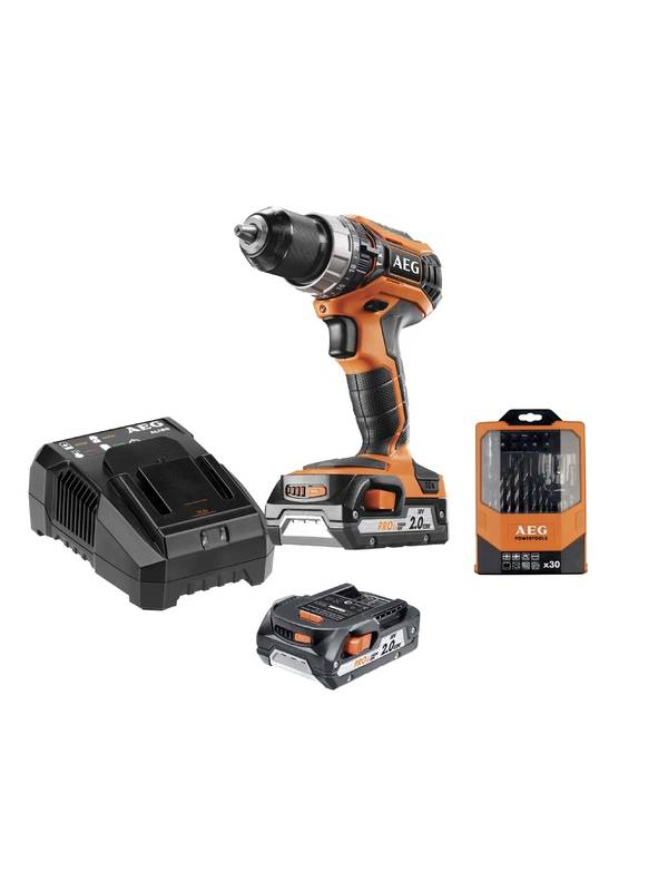 Дрель-шуруповерт ударная AEG BSB18C2LI-202CKIT1
