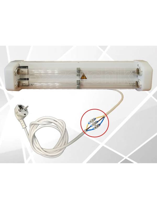 Облучатель бактерицидный ультрафиолетовый ОБУ-15-21П/п (провод с вилкой в комплекте)