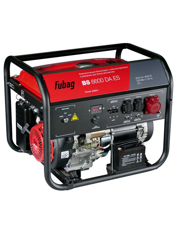 Генератор бензиновый FUBAG BS 6600 DA ES с электростартером и коннектором автоматики