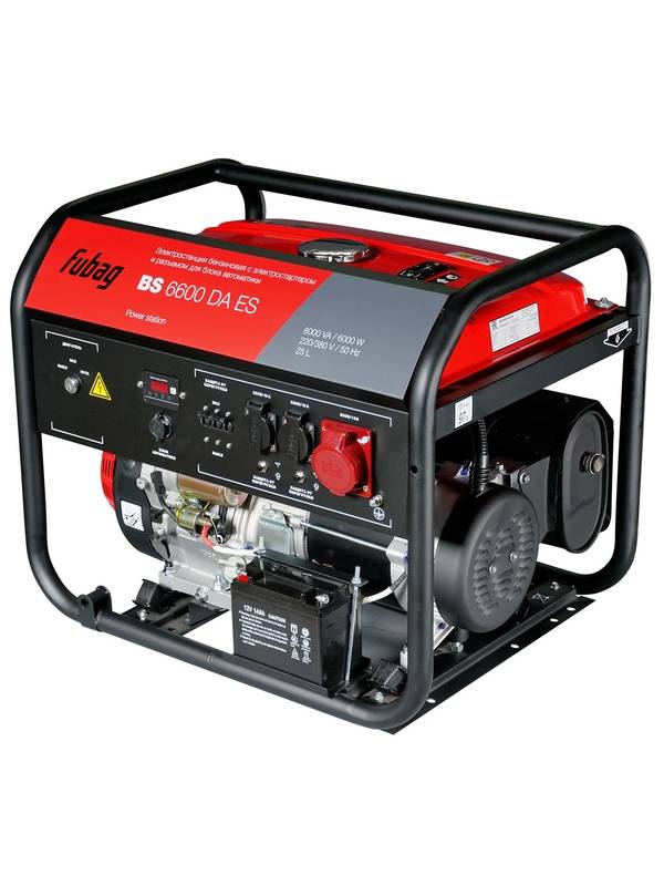 Генератор бензиновый FUBAG BS 6600 DA ES с электростартером и коннектором автоматики