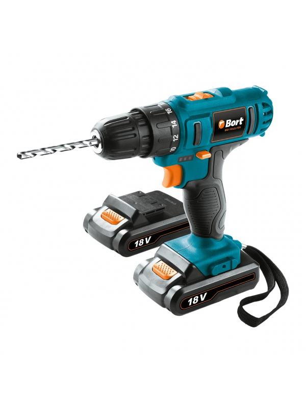 Дрель-шуруповерт аккумуляторная Bort BAB-18Ux2Li-FDK