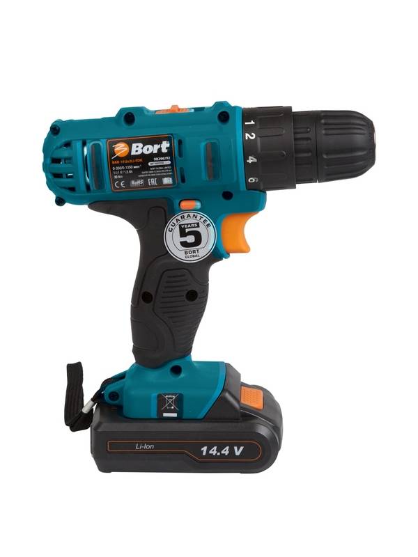 Дрель-шуруповерт аккумуляторная Bort BAB-14Ux2Li-FDK