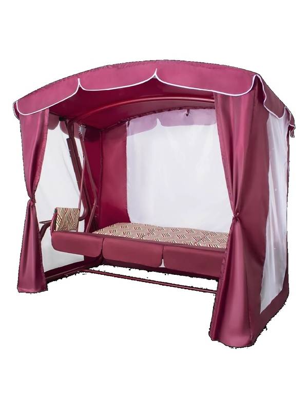 Качели садовые Оазис Люкс (бордовый)