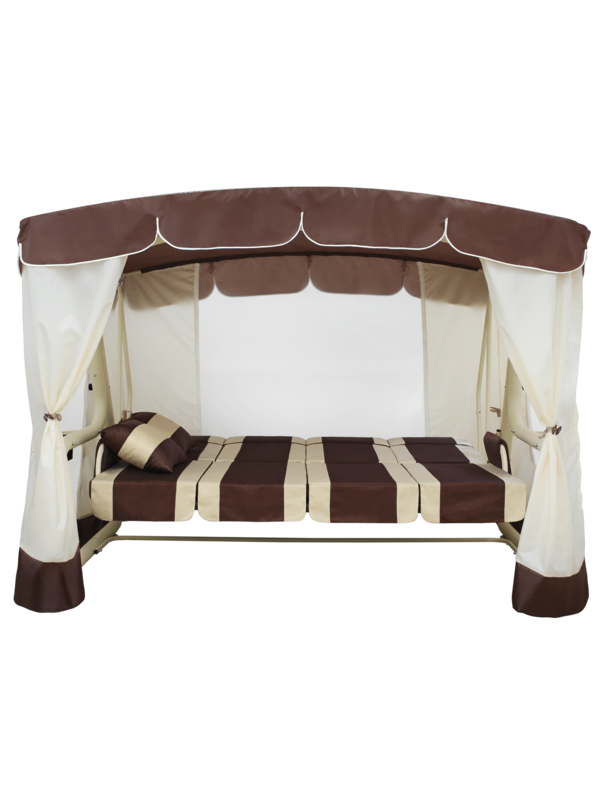 Качели садовые Эдем Люкс 76 слоновая кость/шоколад