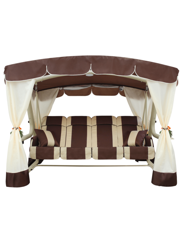 Качели садовые Эдем Люкс 76 слоновая кость/шоколад