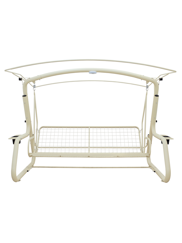 Качели садовые (Эдем Люкс 76) слоновая кость/зел