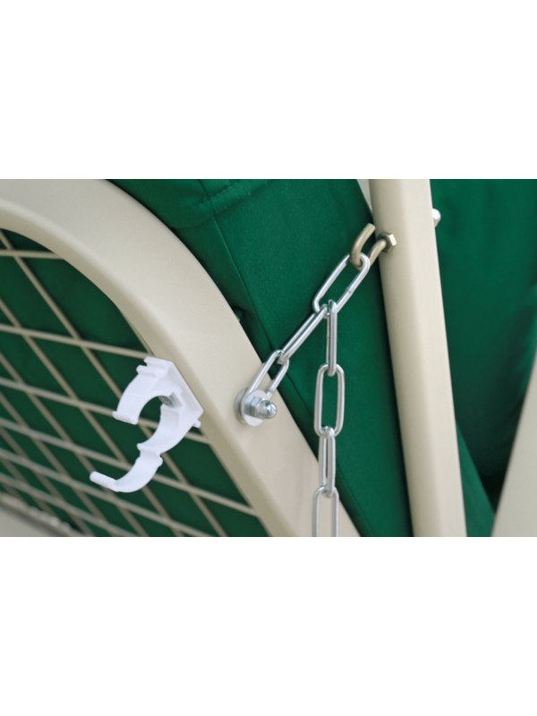 Качели садовые (Эдем Люкс 76) слоновая кость/зел