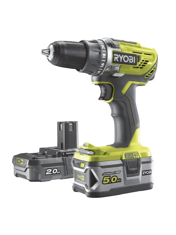 ONE + / Дрель-шуруповерт RYOBI R18DD3-252S