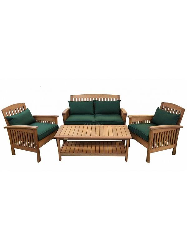 Комплект садовой мебели Sundays MAJESTIC, акация (2 кресла+1 скамья+1 столик)