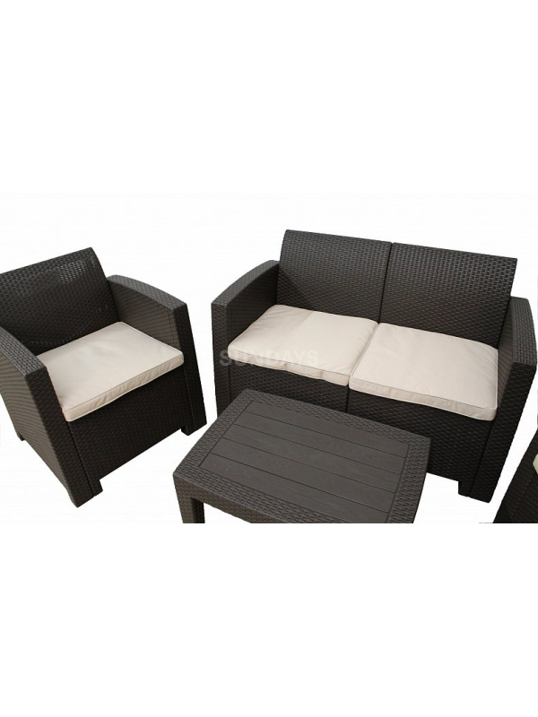 Комплект садовой мебели Sundays (коричневый/бежевый) SF2-4P