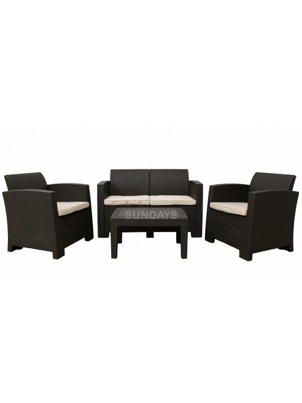 Комплект садовой мебели Sundays (коричневый/бежевый) SF2-4P
