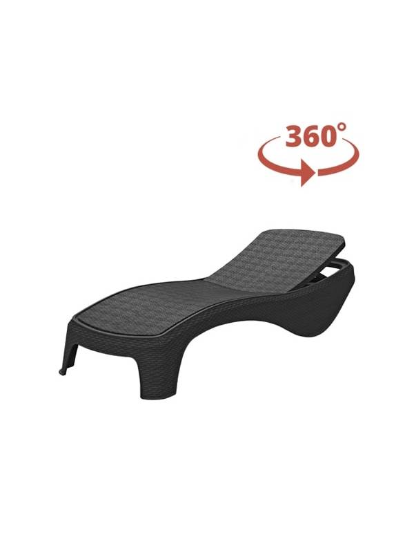 Шезлонг Atlantic sun lounger, графит