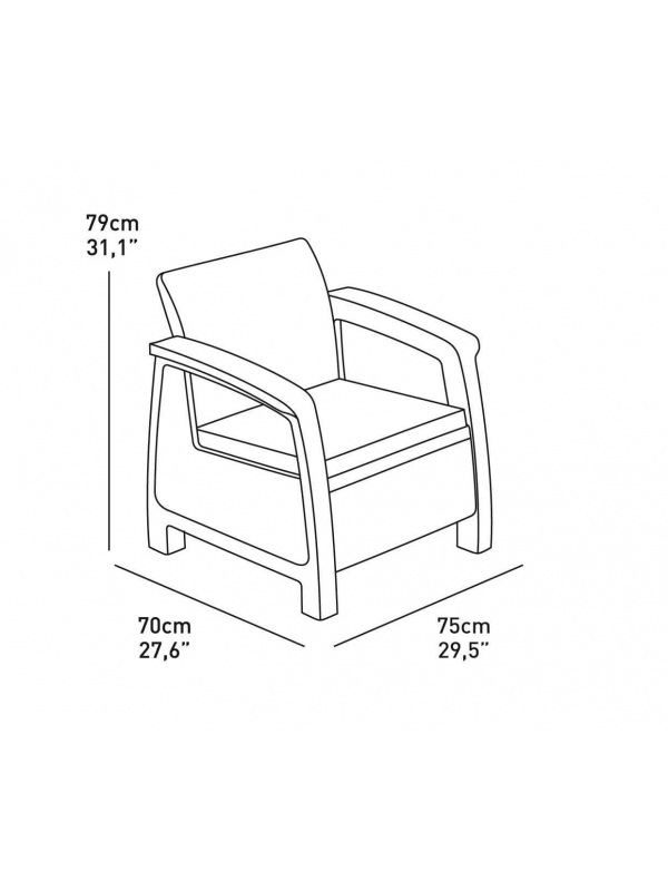 Набор уличной мебели CORFU II SET, белый
