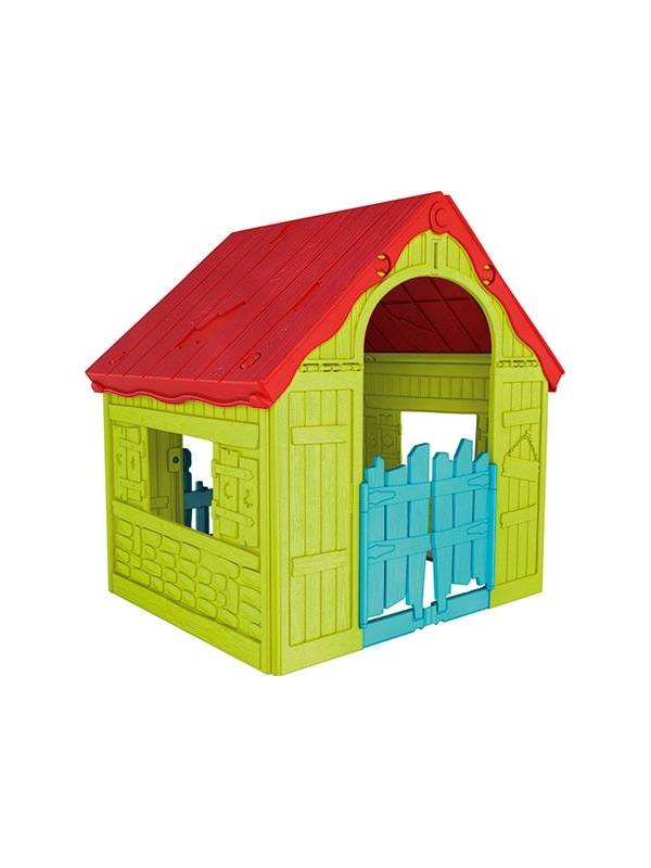 Детский уличный игровой домик FOLDABLE PLAYHOUSE MAYGRN-MA Бирюзово-зеленый
