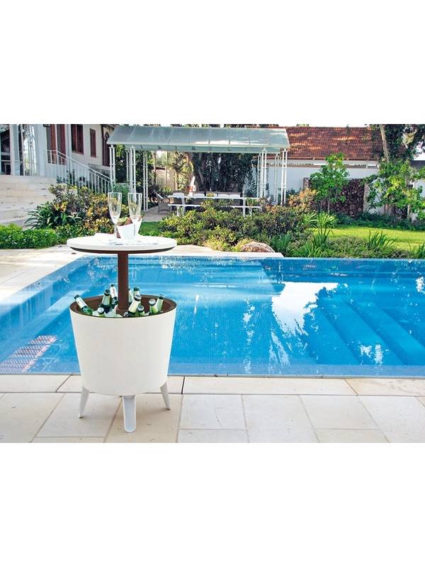 Стол-холодильник Cool Bar, белый/шоколад