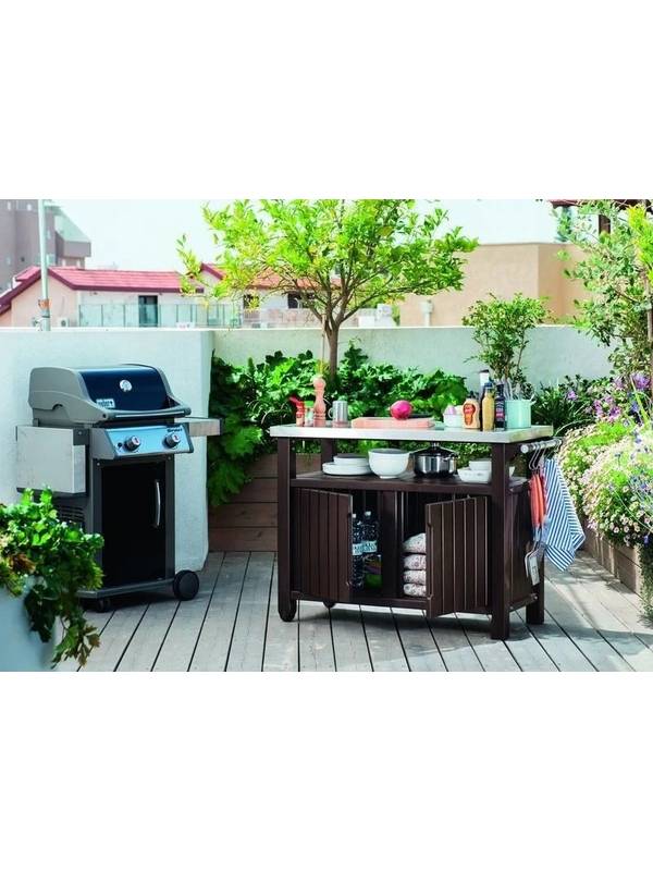 Большой Стол на колесах Unity XL storage, коричневый