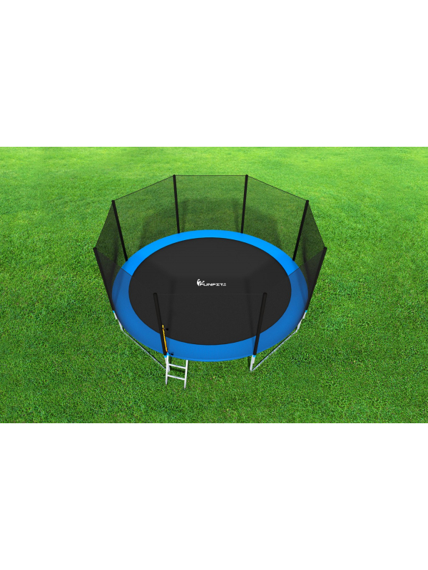 Батут складной Funfit 4,35 м. с защитной сеткой и лестницей
