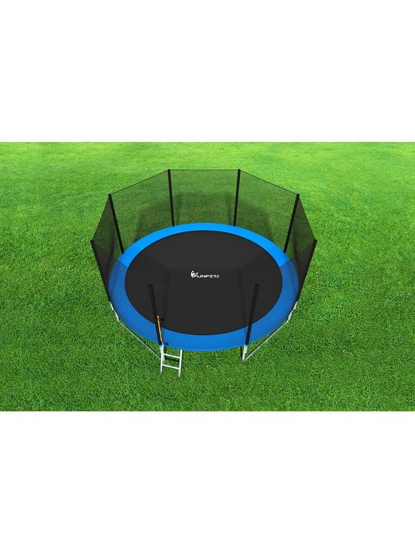 Батут складной Funfit 4,65 м. с защитной сеткой и лестницей