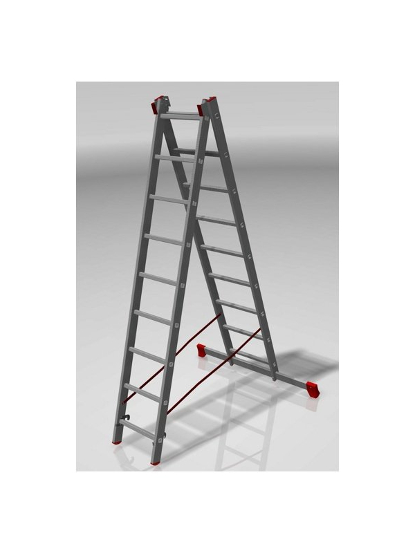 Лестница 2х 9 двухсекционная ал. профессиональная, серия NV322 Новая высота