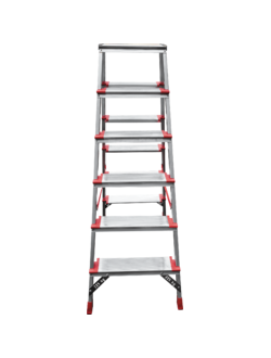 Стремянка 6 ступеней ал. 2-х сторонняя индустриальная серия NV512 Новая высота