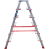 Стремянка 6 ступеней ал. 2-х сторонняя индустриальная серия NV512 Новая высота