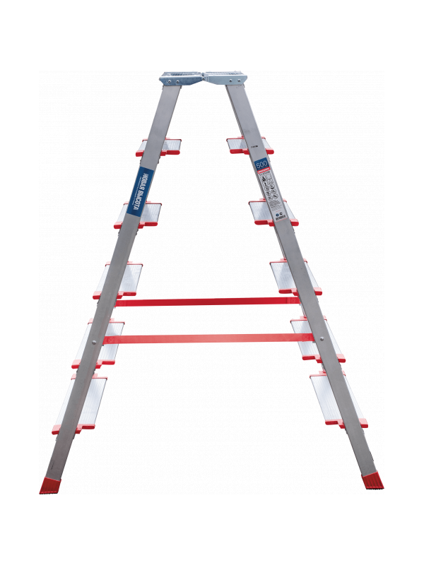 Стремянка 6 ступеней ал. 2-х сторонняя индустриальная серия NV512 Новая высота