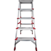 Стремянка 5 ступеней ал. 2-х сторонняя индустриальная серия NV512 Новая высота