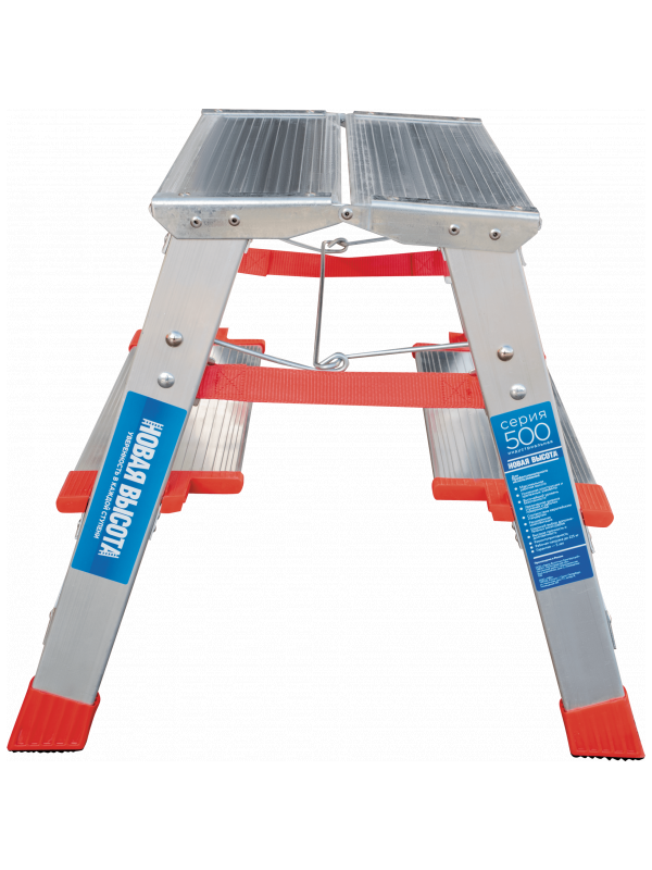 Стремянка 2 ступени ал. 2-х сторонняя индустриальная серия NV512 Новая высота