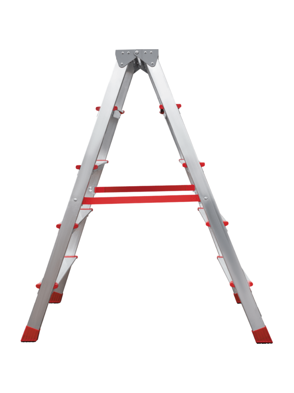 Стремянка 5 ступеней ал. 2-х сторонняя профессион. серия NV312 Новая высота