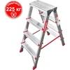 Стремянка 4 ступени ал. 2-х сторонняя профессион. серия NV312 Новая высота