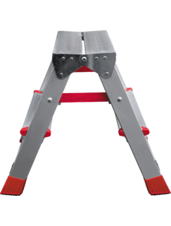 Стремянка алюминиевая двухсторонняя 2 ступени профессиональная NV 312 Новая высота 3120202