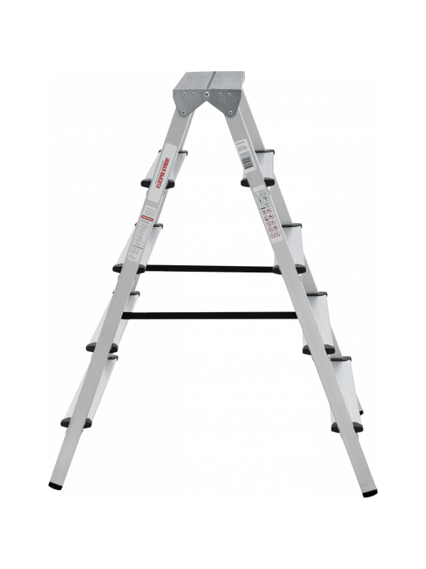 Стремянка 5 ступеней ал. 2-х сторонняя серия NV112 Новая высота