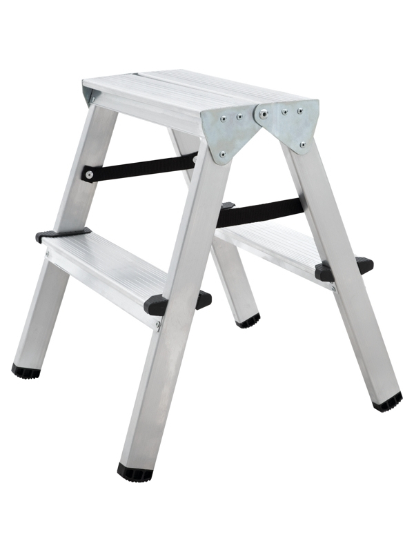 Стремянка 2 ступени ал. 2-х сторонняя серия NV112 Новая высота