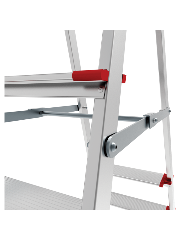 Стремянка 9 ступеней ал. индустриальная с большой верхней складной площадкой NV 5130 Новая высота