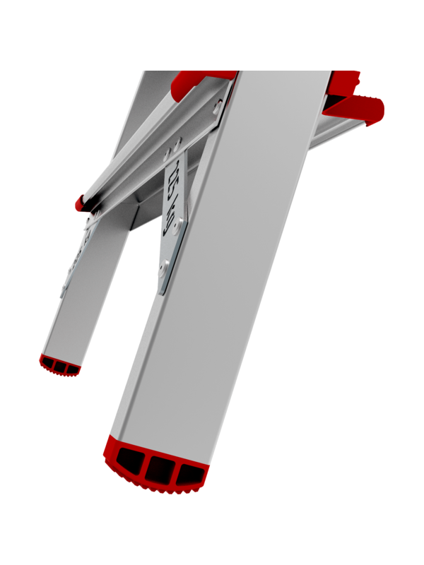 Стремянка 8 ступеней ал. индустриальная с большой верхней складной площадкой NV 5130 Новая высота