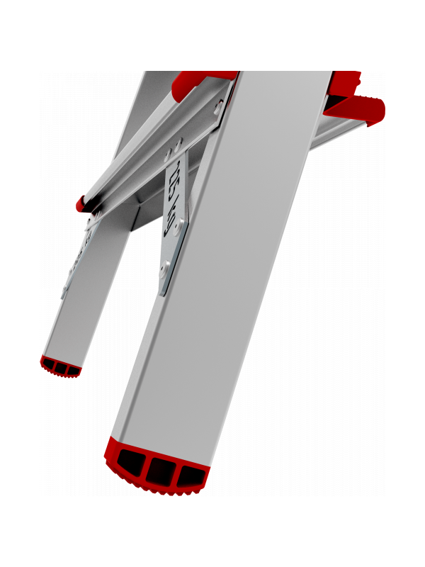 Стремянка 6 ступеней ал. индустриальная с большой верхней складной площадкой NV 5130 Новая высота