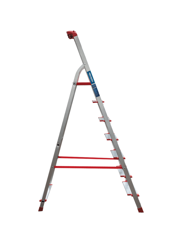 Стремянка 7 ступеней ал. с лотком-органайзером индустриальная серия NV515 Новая высота