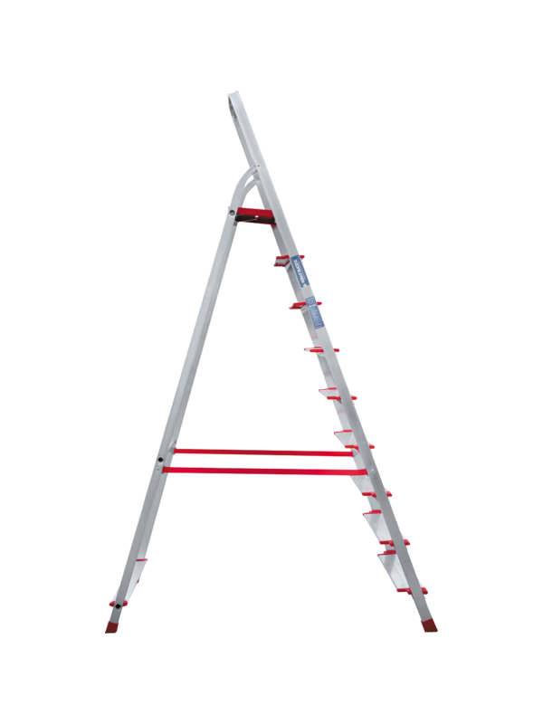 Стремянка 9 ступеней ал. индустриальная с шириной 130мм серия NV511 Новая высота