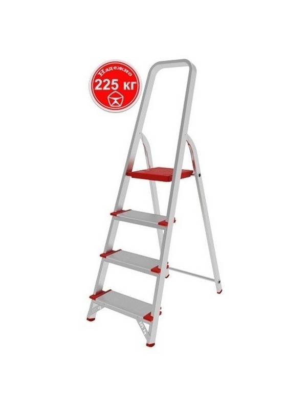Стремянка 4 ступени ал. индустриальная с шириной 130мм серия NV511 Новая высота