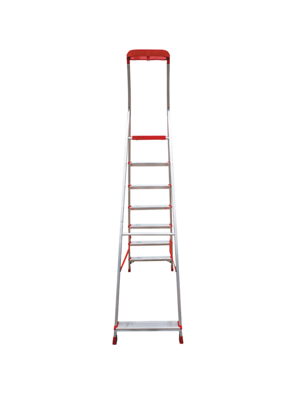 Стремянка 7 ступеней ал. с лотком-органайзером профессион. серия NV315 Новая высота