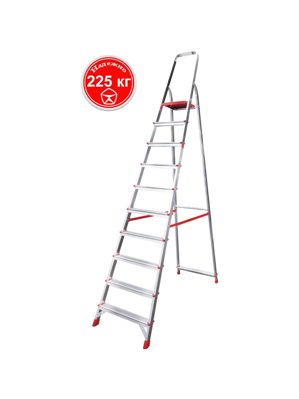 Стремянка 10 ступеней ал. профессиональная серия NV311 Новая высота
