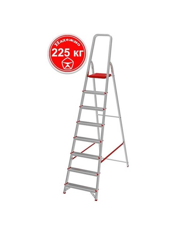 Стремянка 8 ступеней ал. профессиональная серия NV311 Новая высота