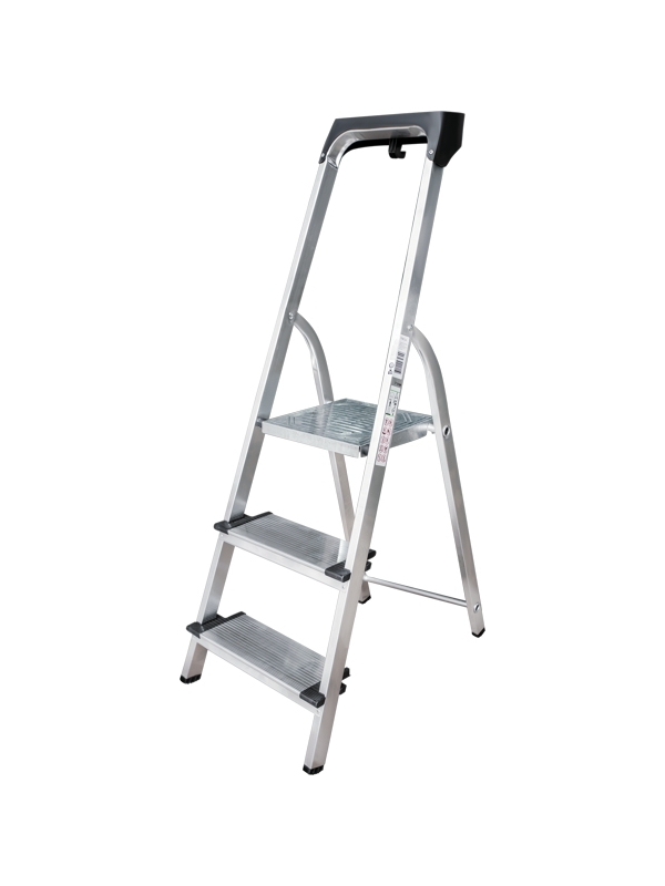 Стремянка ал. 1х 3 ступень 130мм с лотком-органайзером серия NV1118 Новая высота