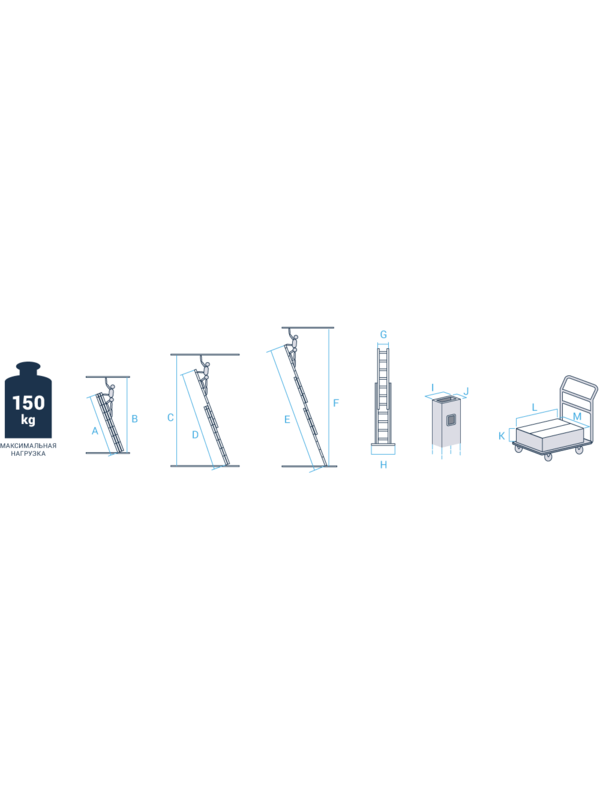 Лестница 3х17 трехсекционная ал. раздвижная, серия NV527 Новая высота