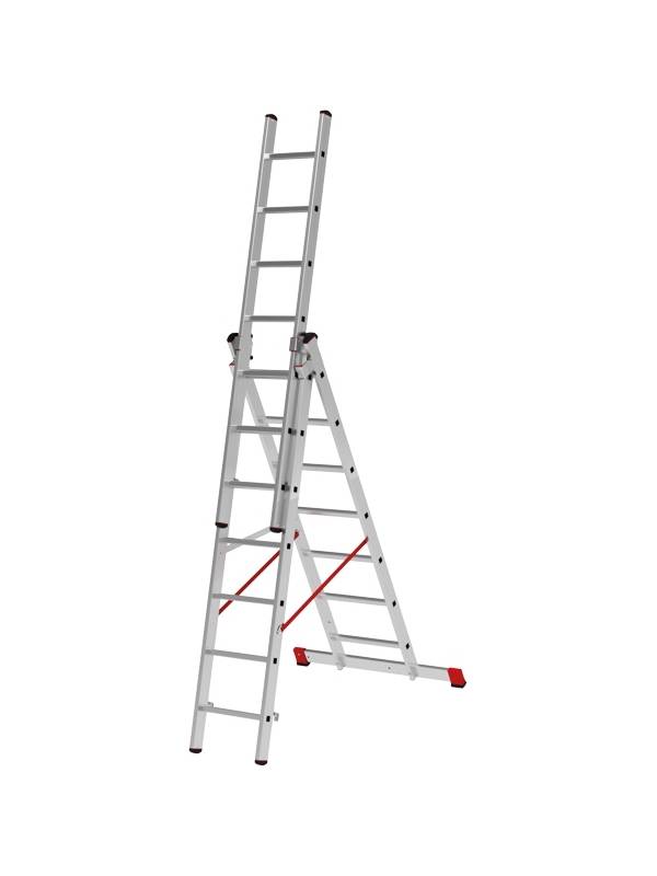 Лестница 3х10 трехсекционная ал. профессиональная, серия NV323 Новая высота