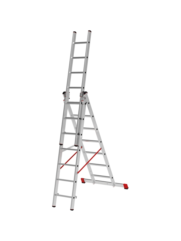 Лестница 3х11 трехсекционная ал. профессиональная, серия NV323 Новая высота