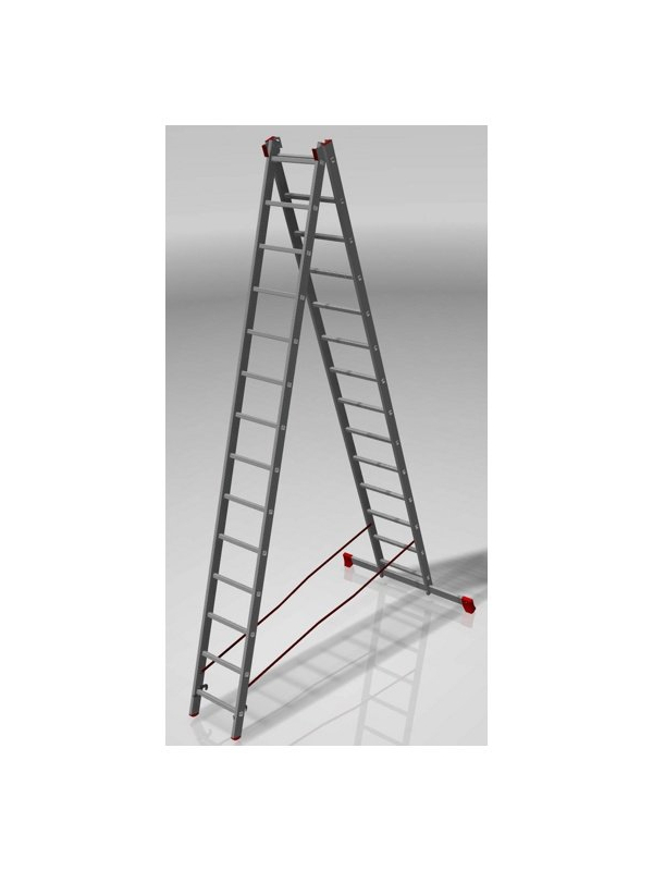 Лестница алюминиевая двухсекционная 2х22 ступени профессиональная NV 322 Новая высота 3220222